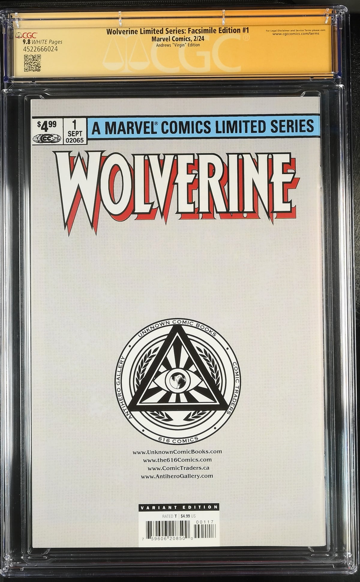 Wolverine #1 Facsimile — Signed by 7 Creators incl. Claremont & Miller, CGC 9.8