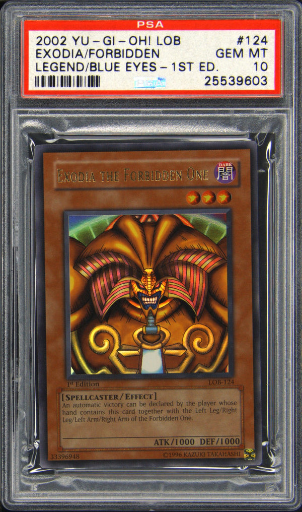 Exodia the Forbidden One — LOB 1st Edition, PSA 10 Gem Mint